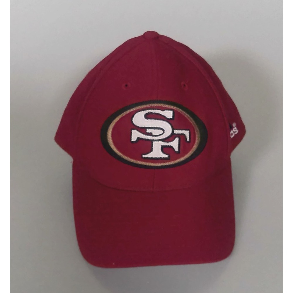 San Francisco 49ers Adidas Wool Fitted Hat Red NFL Cap Size 7 1/4